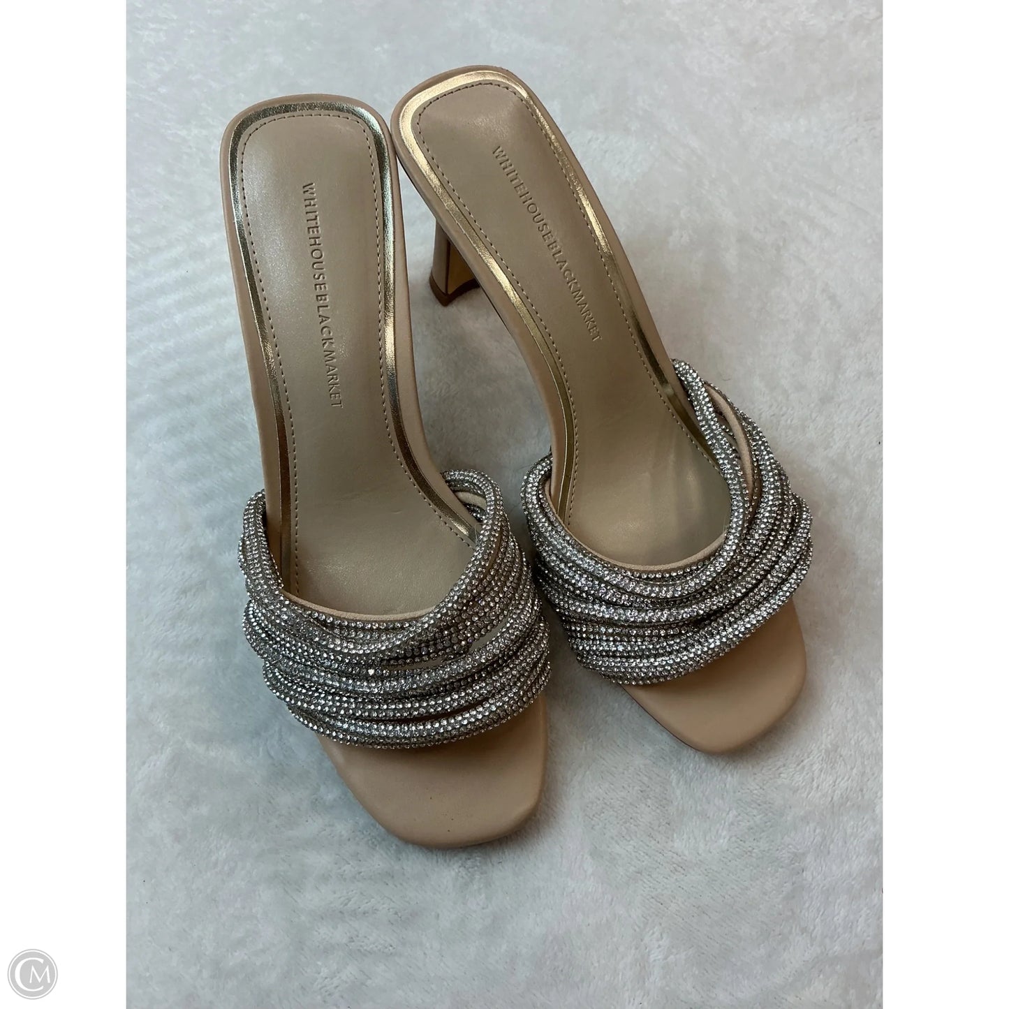 Sandals Heels Block By White House Black Market In Tan, Size: 7.5