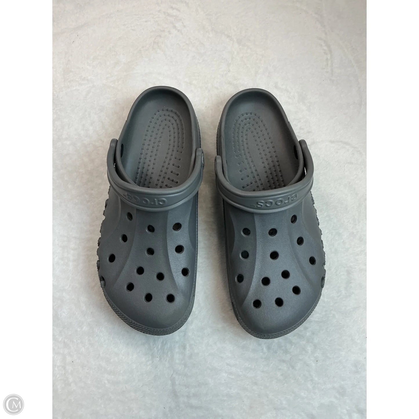 Sandals Flats By Crocs In Grey, Size: 11