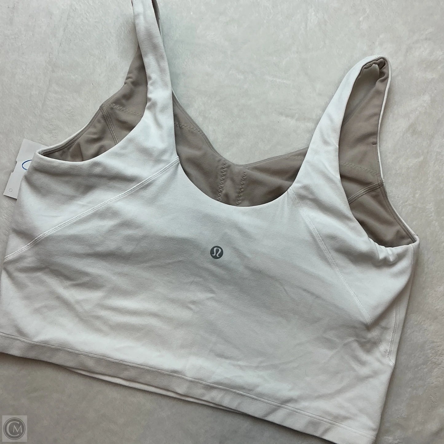 Athletic Tank Top By Lululemon In White, Size: 10