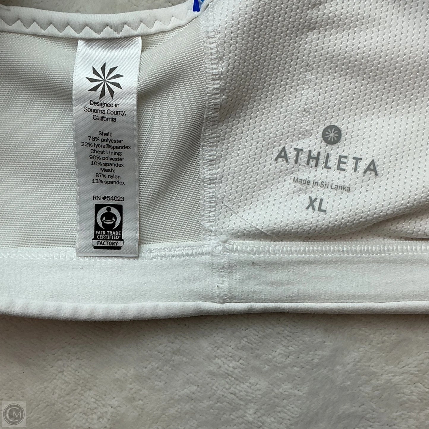 Athletic Bra By Athleta In White, Size: Xl