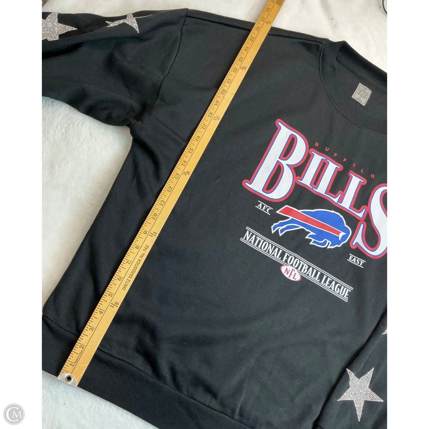 Sweatshirt Crewneck By Clothes Mentor In Black, Size: L