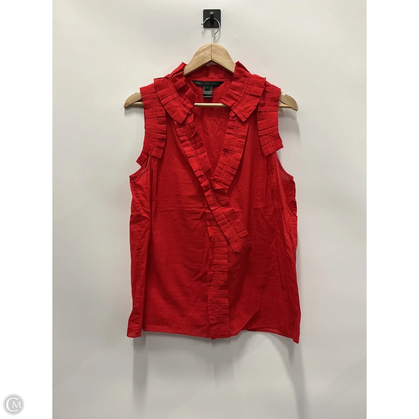 Top Sleeveless Designer By Marc By Marc Jacobs In Red, Size: L