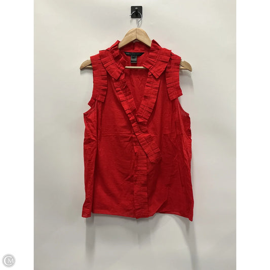 Top Sleeveless Designer By Marc By Marc Jacobs In Red, Size: L