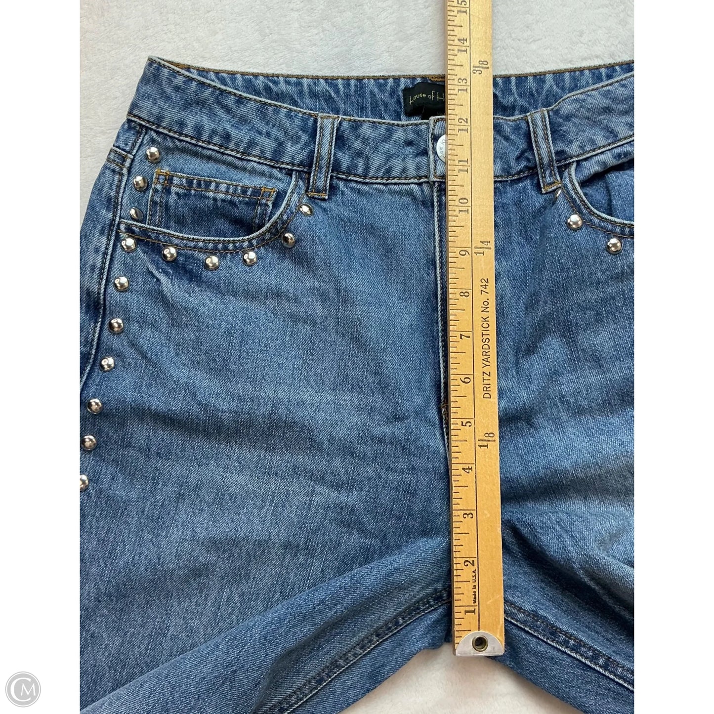 Jeans Wide Leg By House Of Harlow In Blue Denim, Size: 6