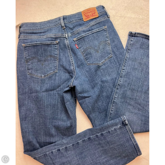 Jeans Straight By Levis In Blue Denim, Size: 4
