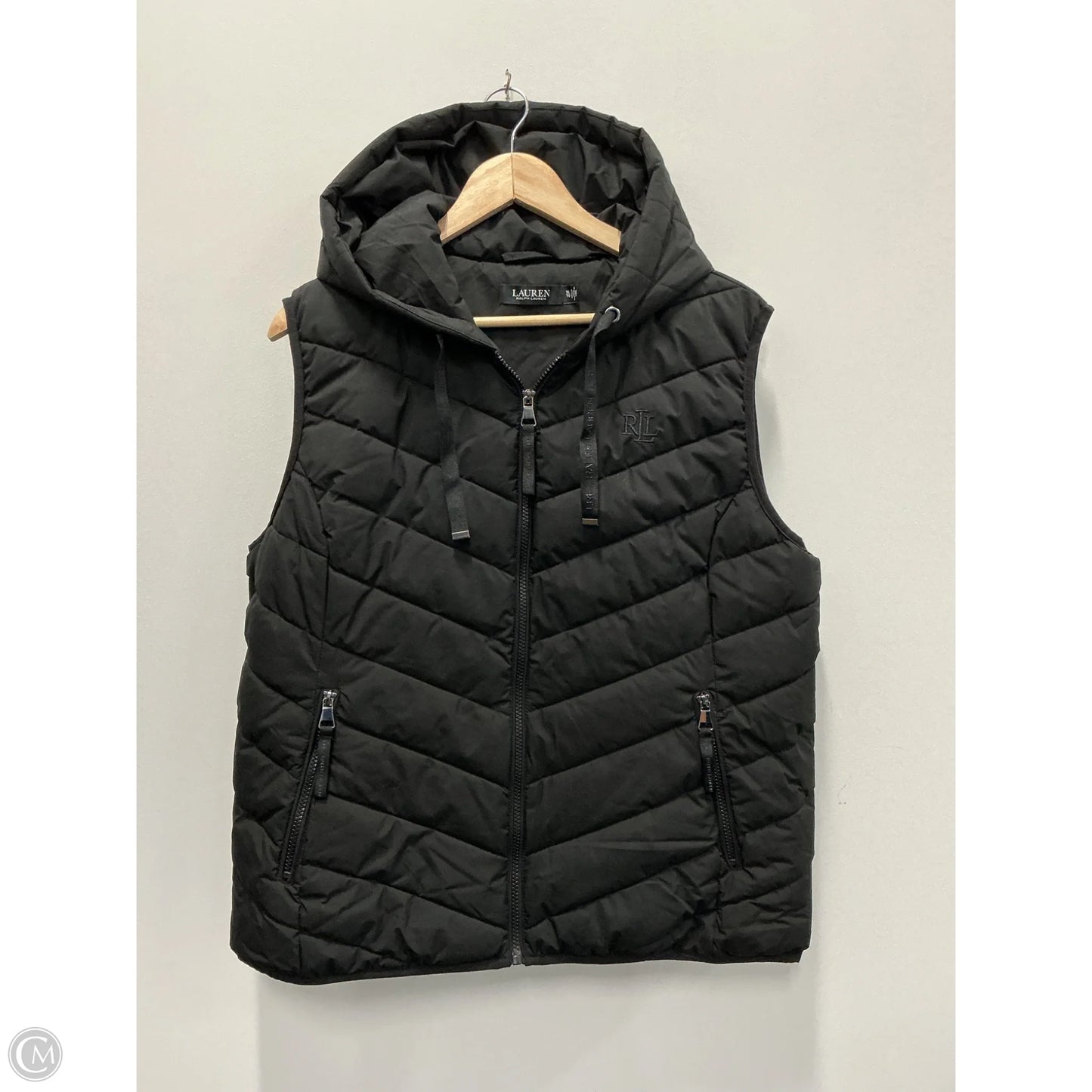 Vest Puffer & Quilted By Lauren By Ralph Lauren In Black, Size: Xl
