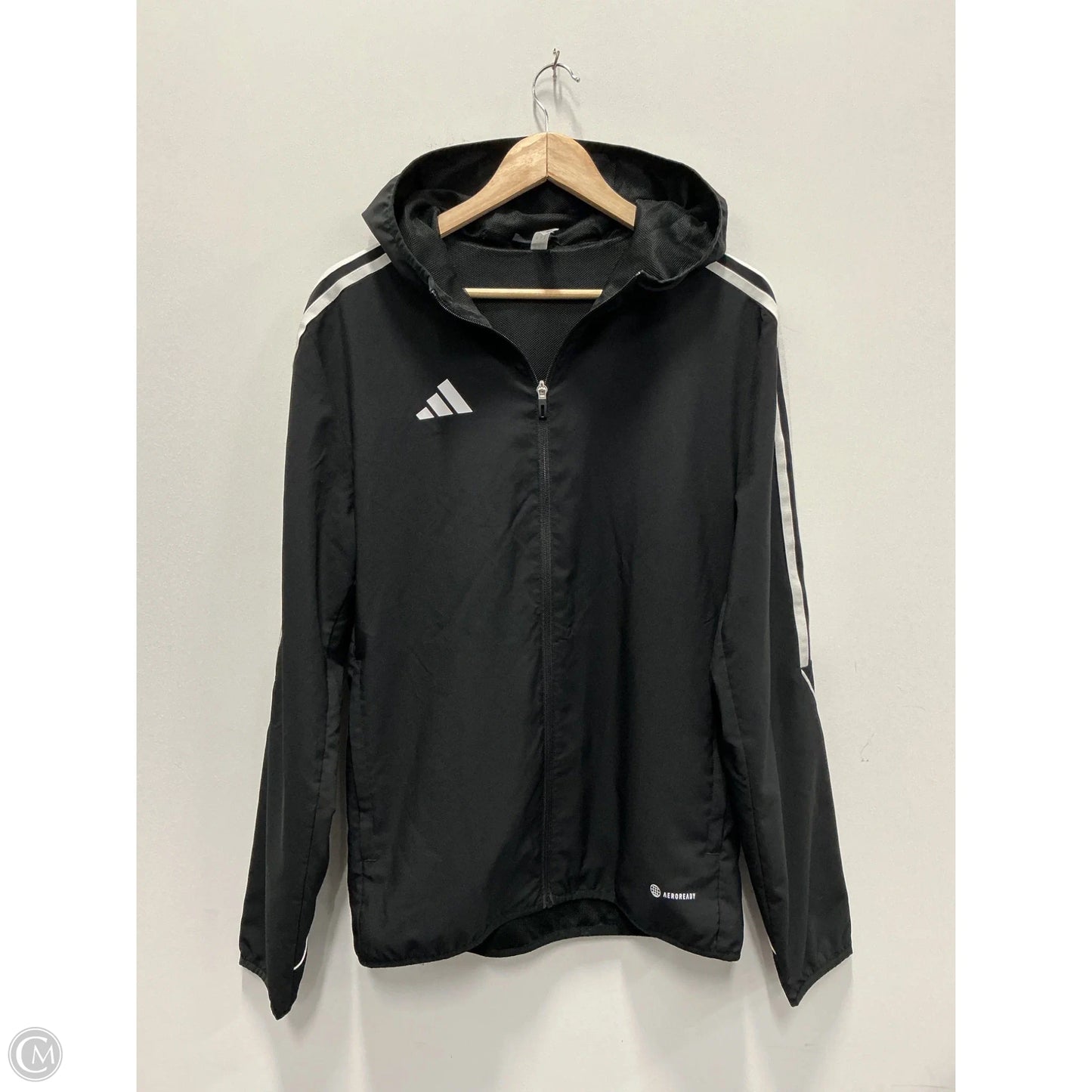 Athletic Jacket By Adidas In Black, Size: S
