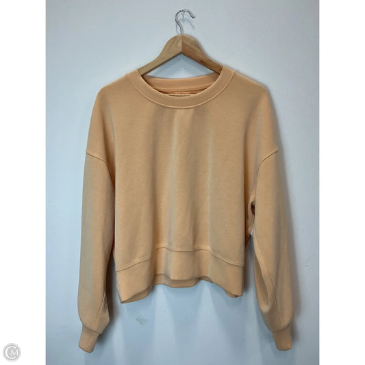 Athletic Sweatshirt Crewneck By Lululemon In Orange, Size: 10