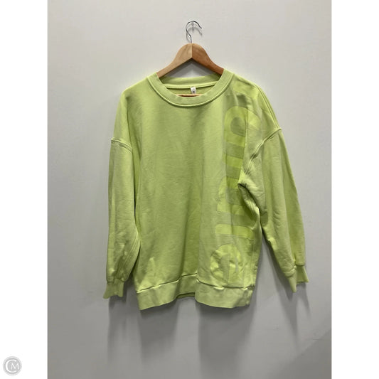 Athletic Sweatshirt Crewneck By Lululemon In Green, Size: 10