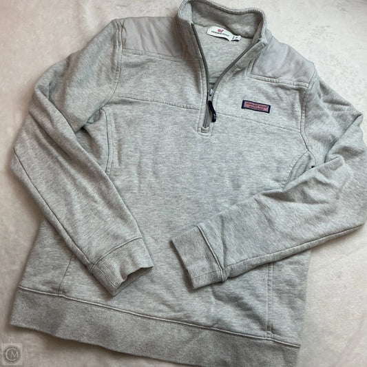 Sweatshirt Collar By Vineyard Vines In Grey, Size: M