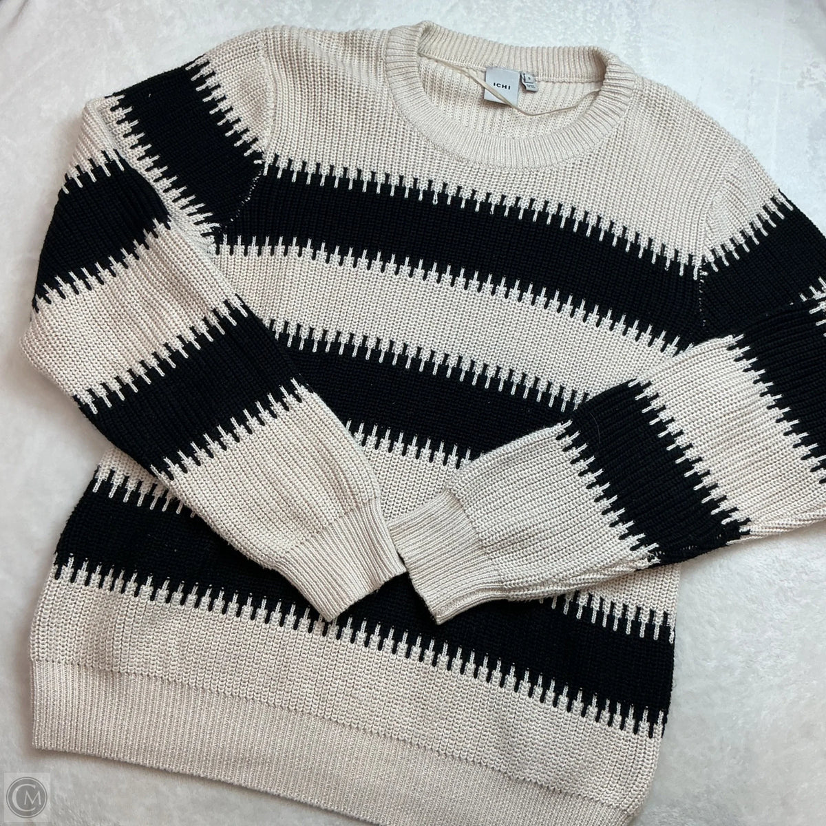 Sweater By Clothes Mentor In Striped Pattern, Size: S