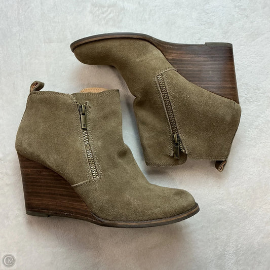 Boots Ankle Heels By Lucky Brand In Tan, Size: 7