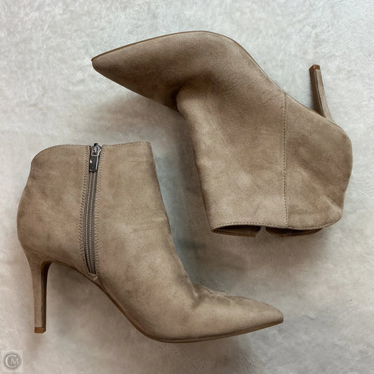 Boots Ankle Heels By Nine West In Tan, Size: 8.5