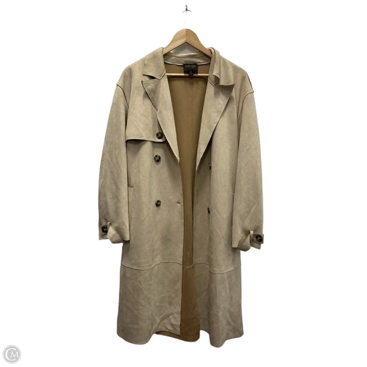 Coat Trench Coat By Truth In Tan, Size: L