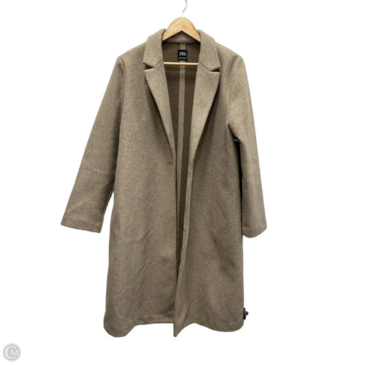 Coat Trench Coat By Zara In Tan, Size: Xl