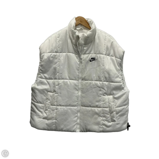 Vest Puffer & Quilted By Nike In White, Size: M