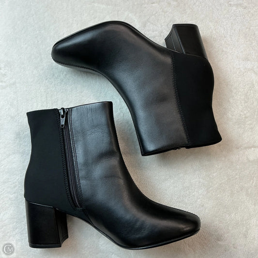 Boots Ankle Heels By Clarks In Black, Size: 6