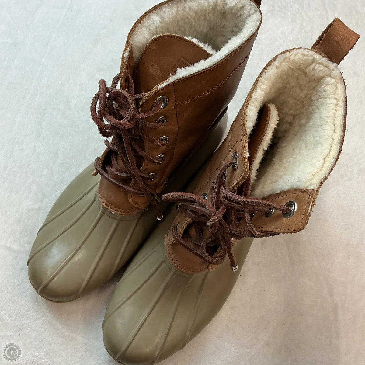 Boots Rain By Sperry In Green & Tan, Size: 8