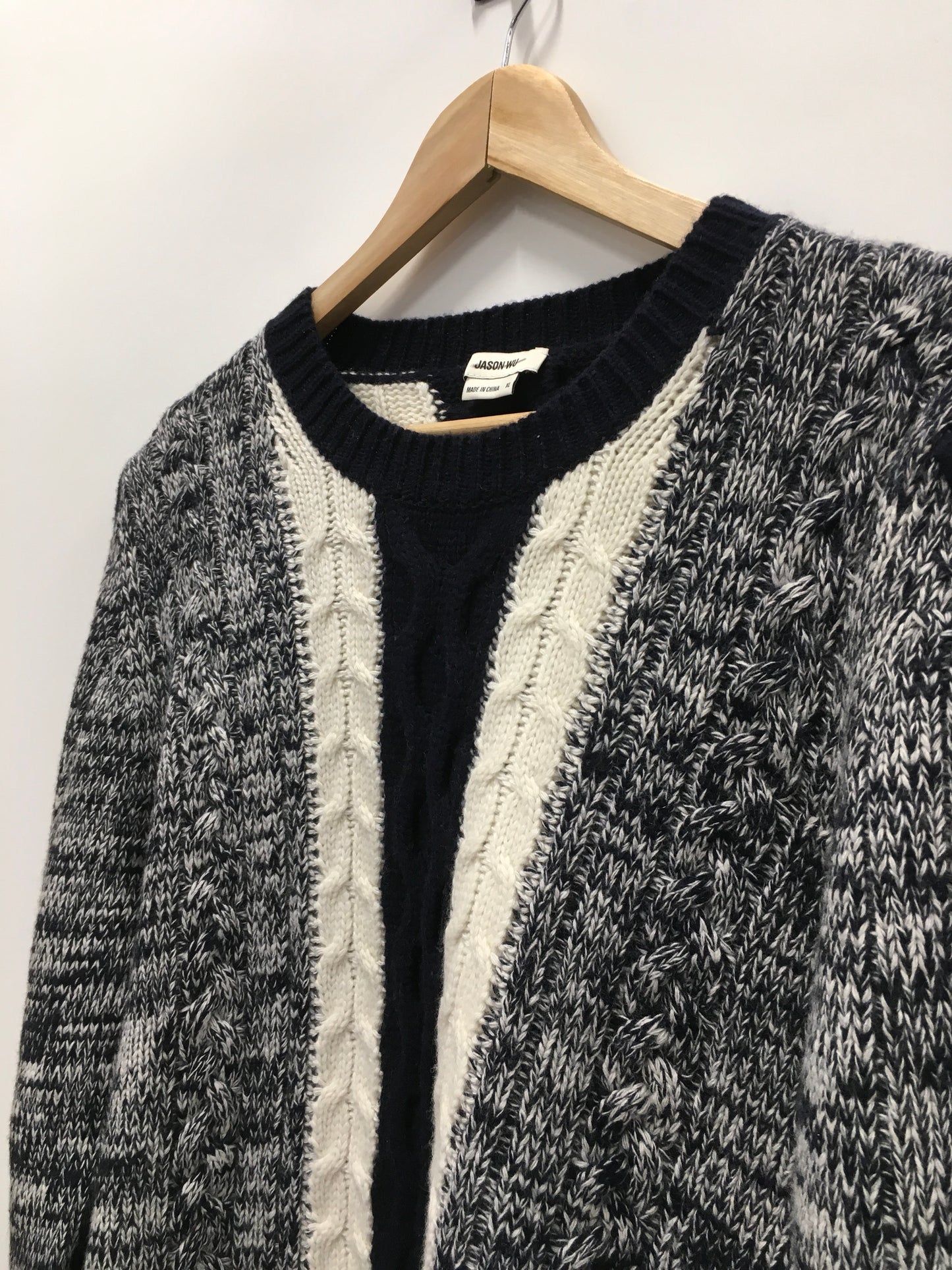 Sweater By Jason Wu In Blue & White, Size: Xl