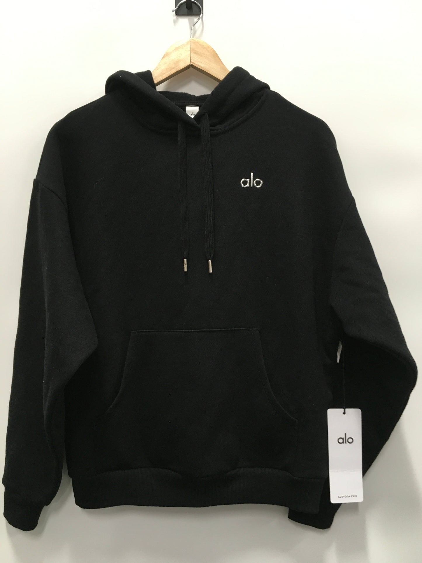 Athletic Sweatshirt Hoodie By Alo In Black, Size: Xs