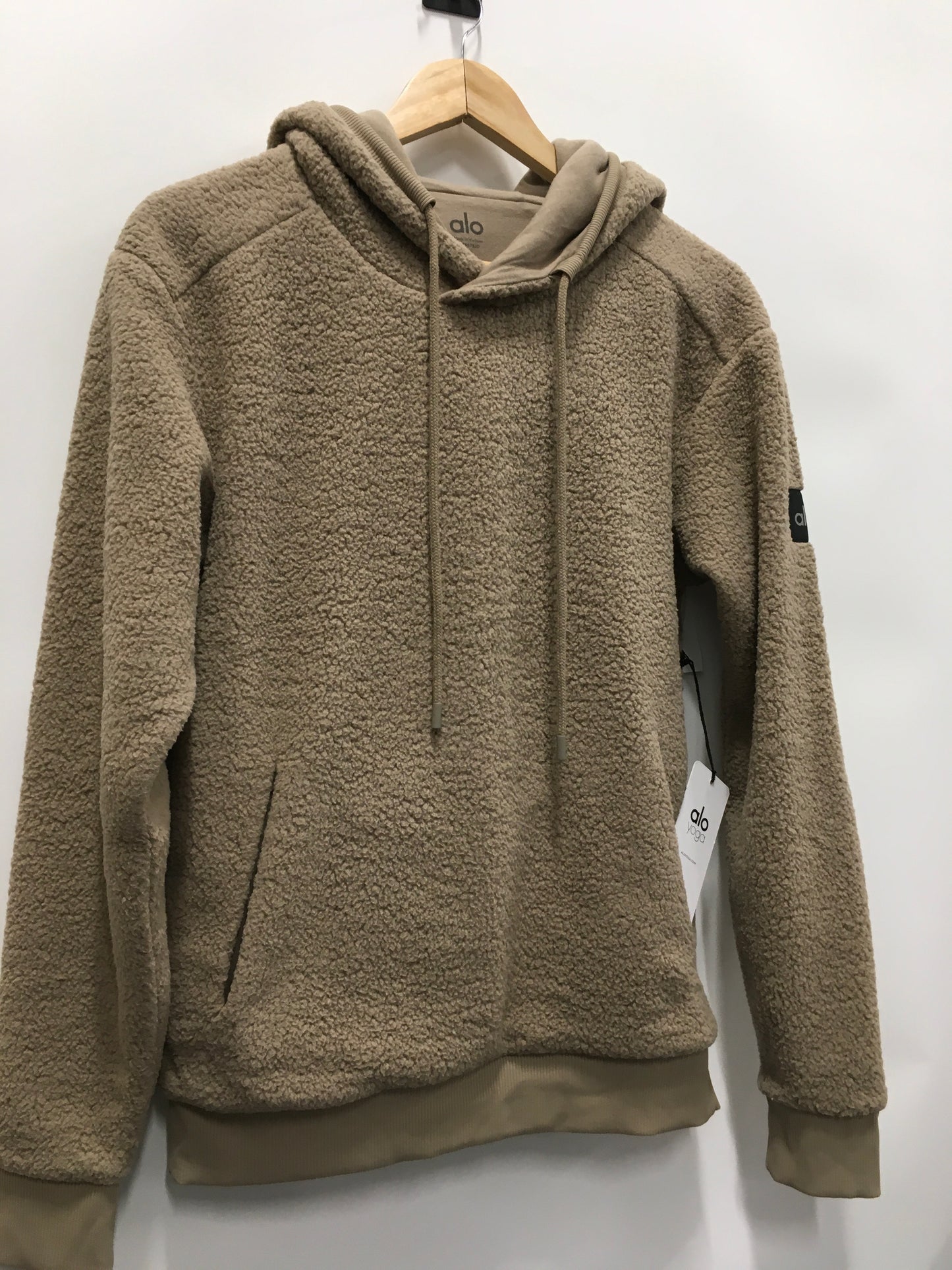 Athletic Sweatshirt Hoodie By Alo In Tan, Size: Xs