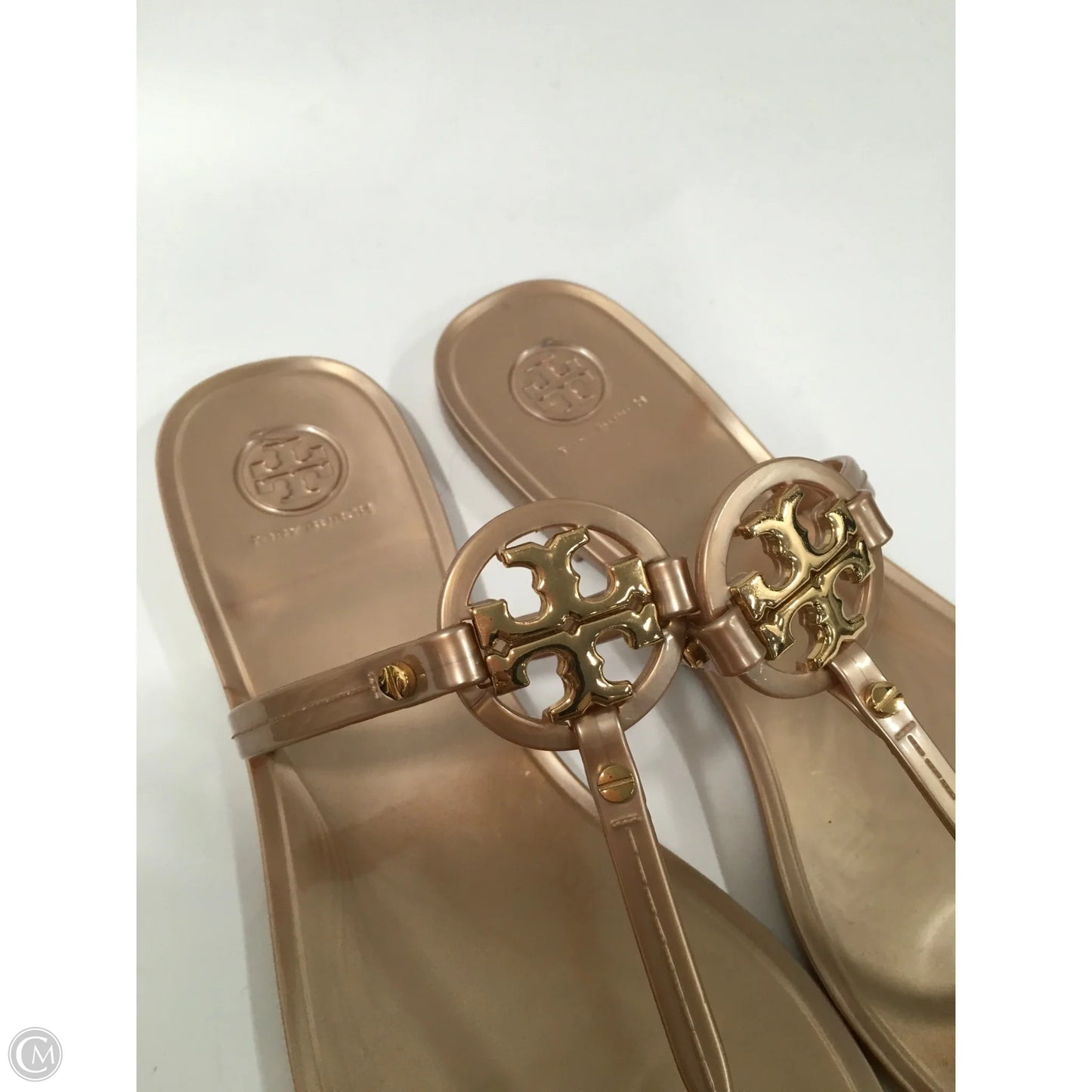 Sandals Designer By Tory Burch In Rose Gold, Size: 8