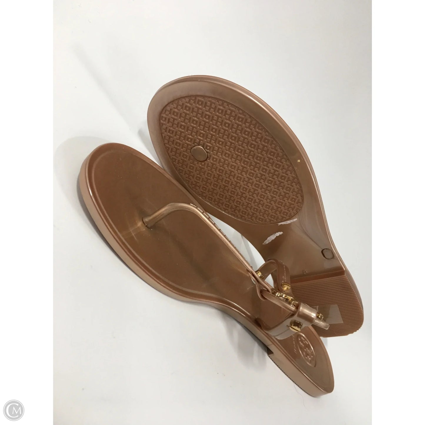 Sandals Designer By Tory Burch In Rose Gold, Size: 8