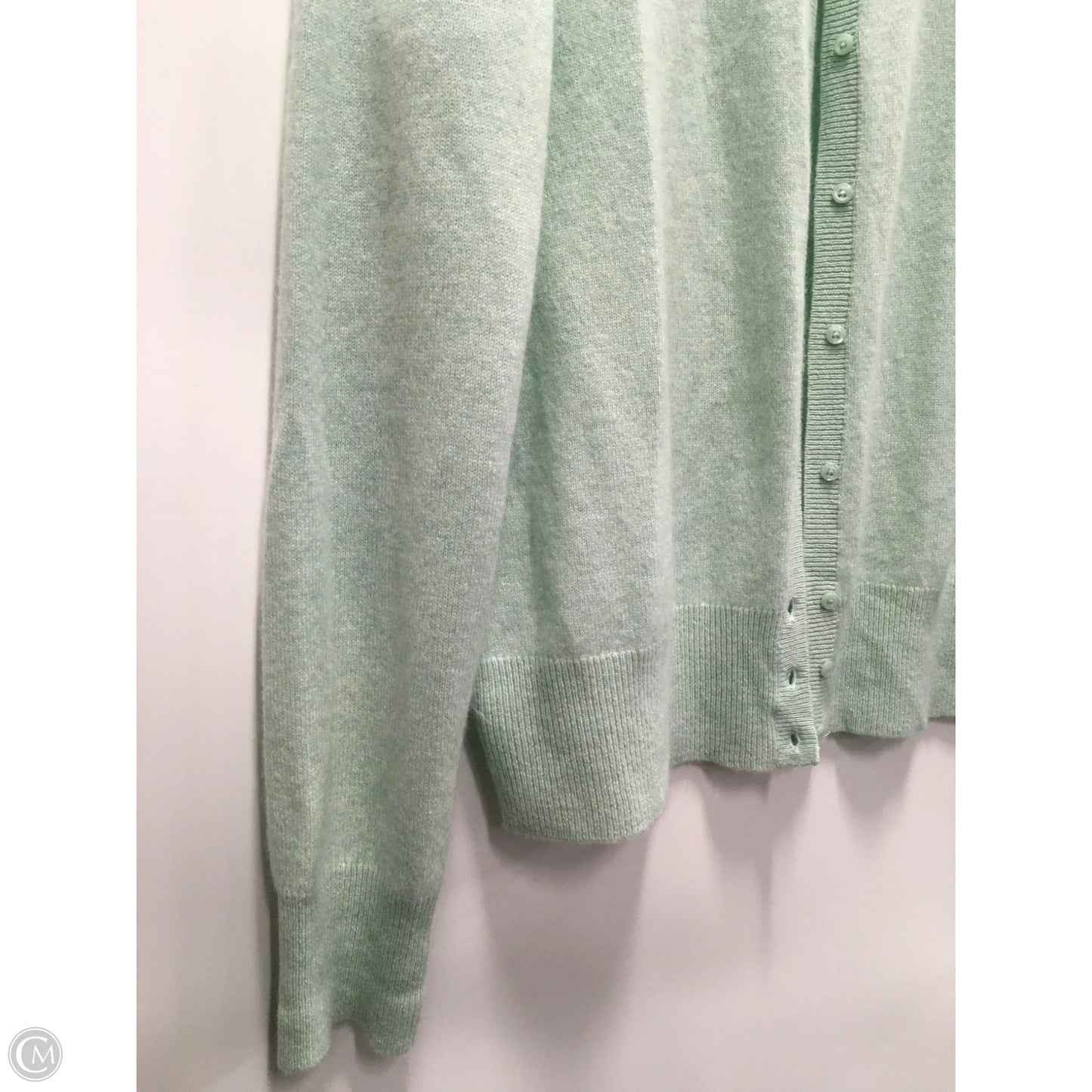 Sweater Cardigan Cashmere By Lord And Taylor In Green, Size: Xl