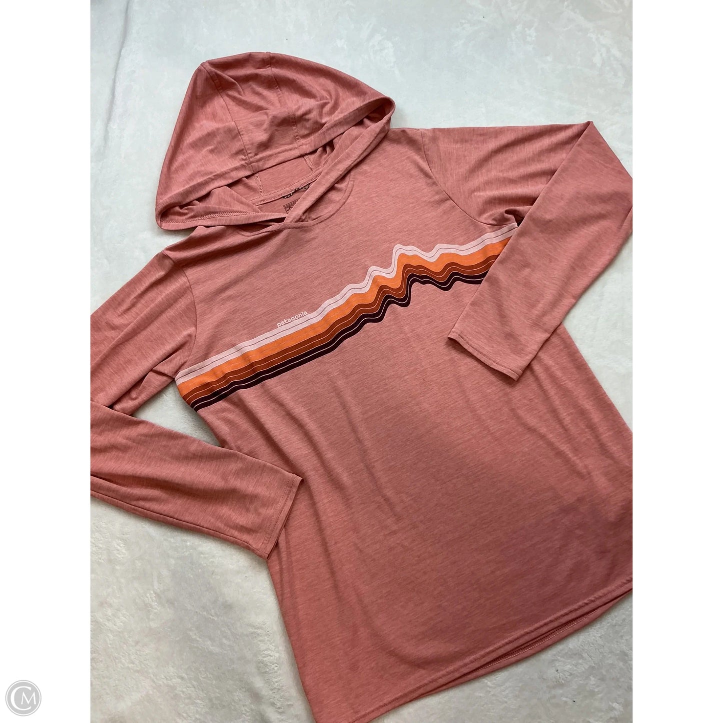 Athletic Top Long Sleeve Hoodie By Patagonia In Pink, Size: S
