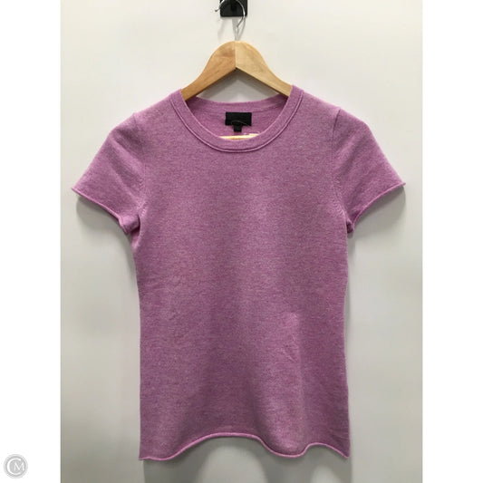 Sweater Short Sleeve Cashmere By J. Crew In Pink & Purple, Size: S