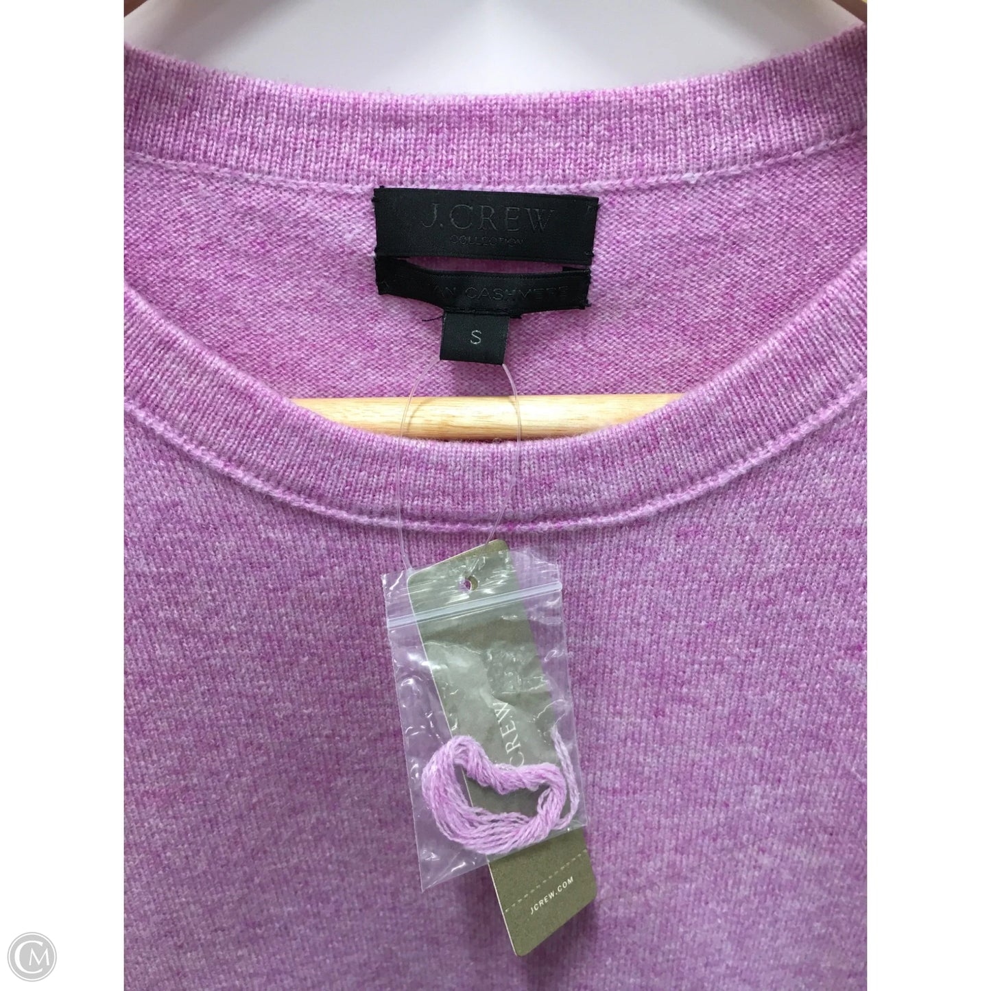 Sweater Short Sleeve Cashmere By J. Crew In Pink & Purple, Size: S