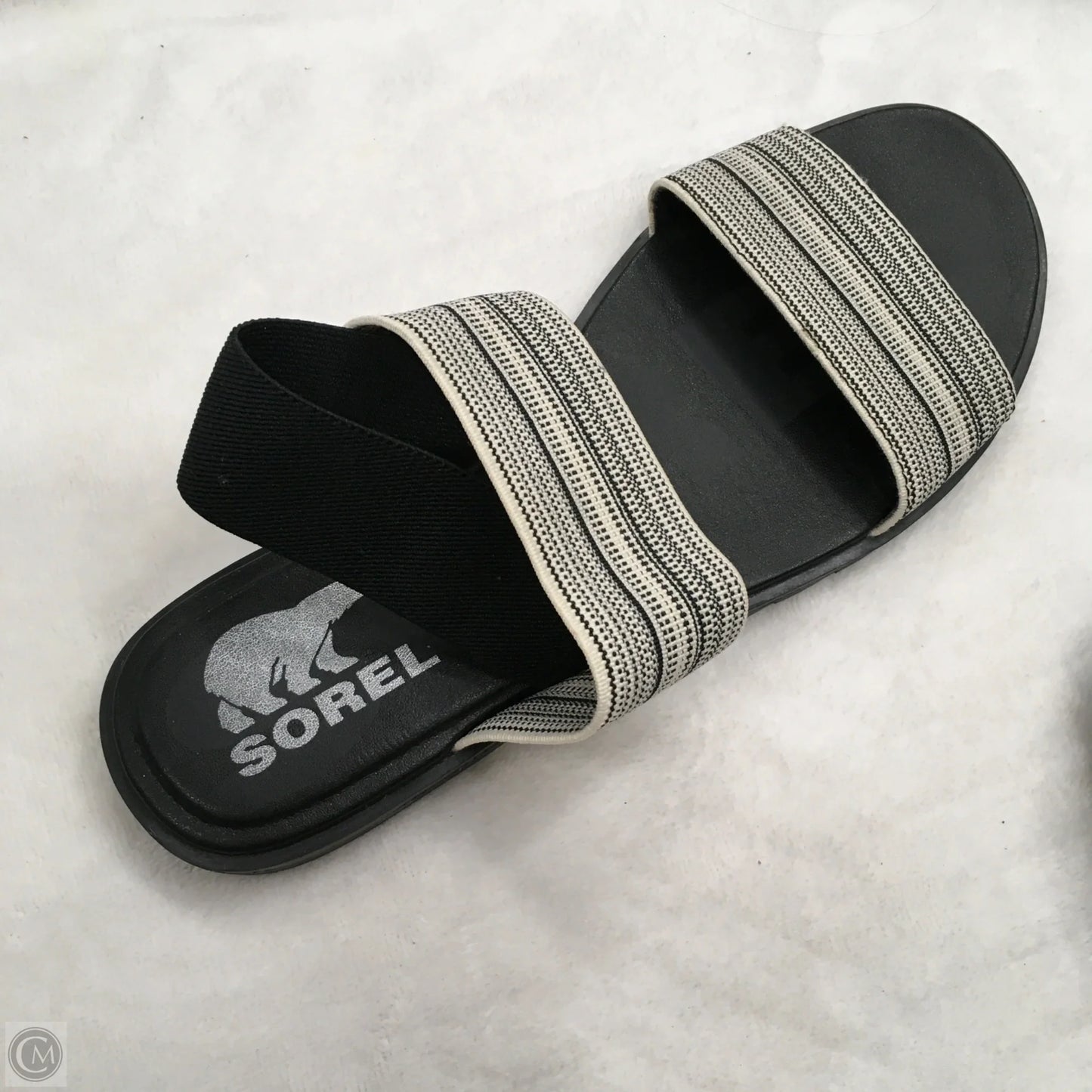 Sandals Flats By Sorel In Black & White, Size: 8