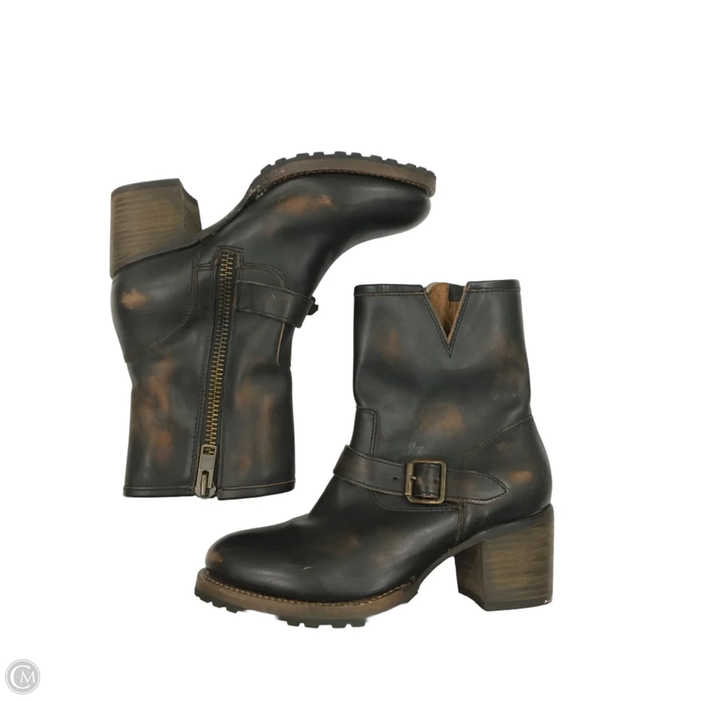 Boots Ankle Heels By Freebird In Brown, Size: 9