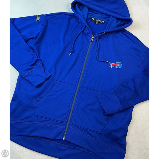 Athletic Jacket By Nfl In Blue & Red, Size: M