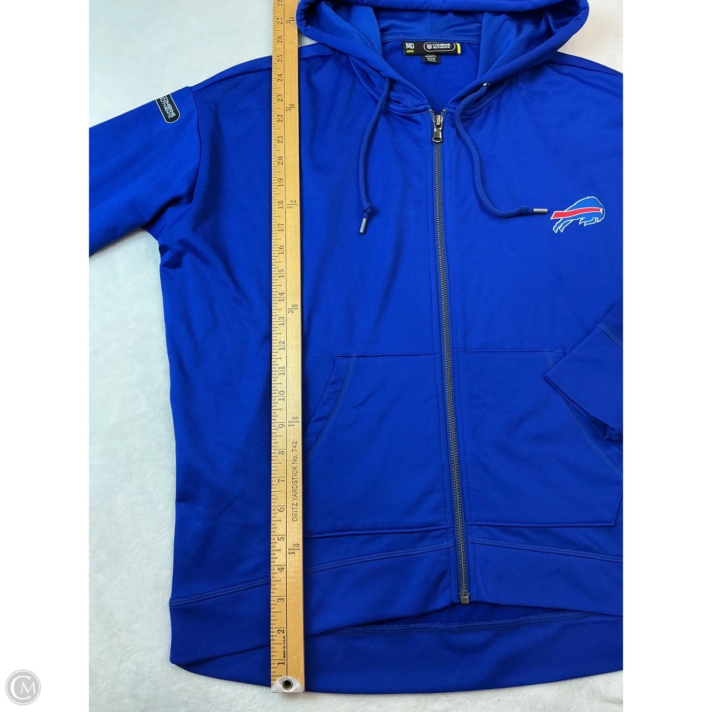 Athletic Jacket By Nfl In Blue & Red, Size: M