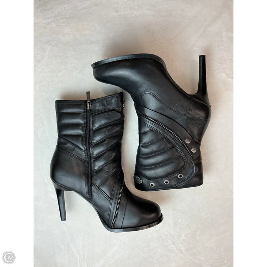Boots Mid-calf Heels By Harley Davidson In Black, Size: 10
