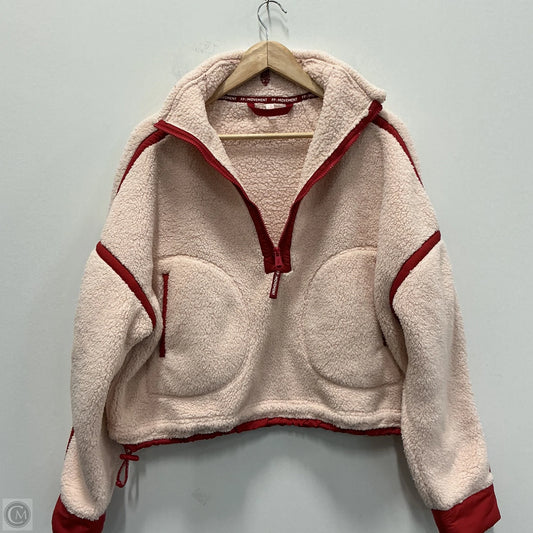 Jacket Faux Fur & Sherpa By Free People In Pink & Red, Size: S