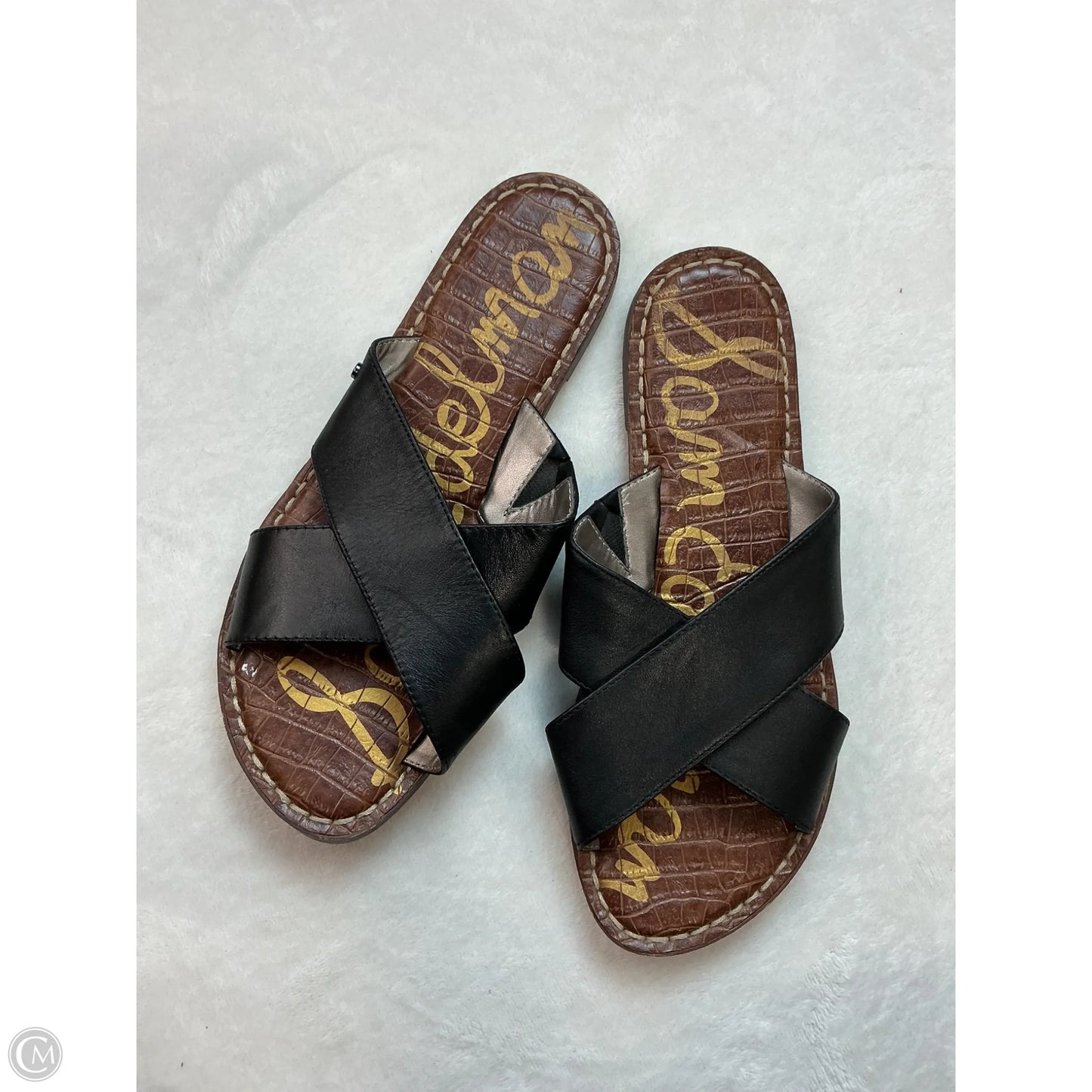 Sandals Flats By Sam Edelman In Black & Brown, Size: 7.5
