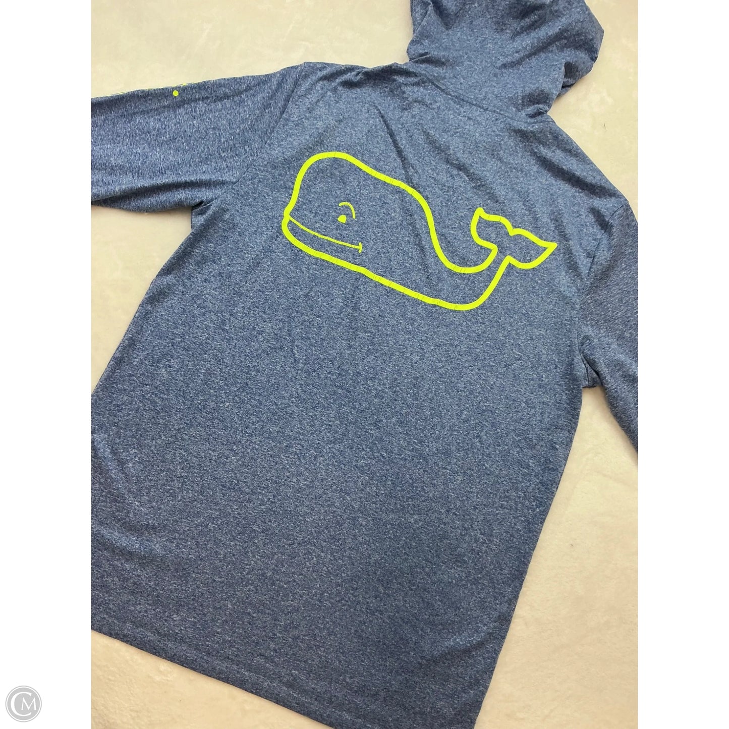 Athletic Top Long Sleeve Hoodie By Vineyard Vines In Blue, Size: S