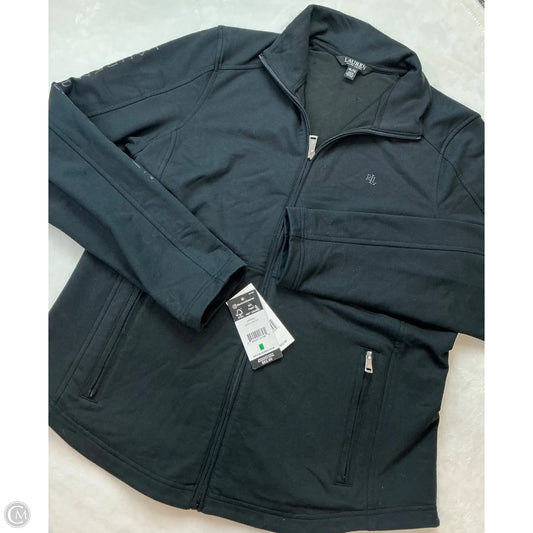 Athletic Jacket By Lauren By Ralph Lauren In Black, Size: Xl