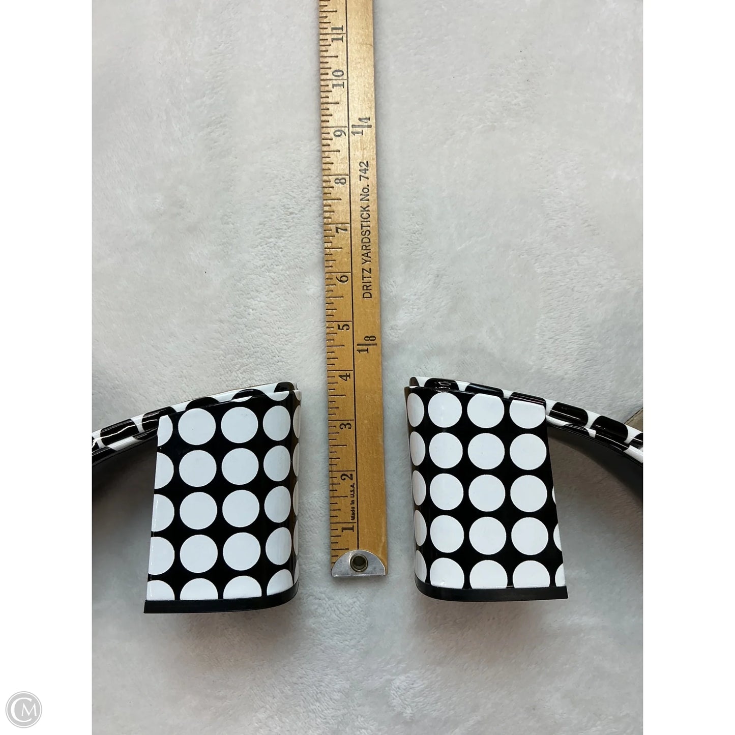 Sandals Heels Block By Vaneli In Black & White, Size: 10