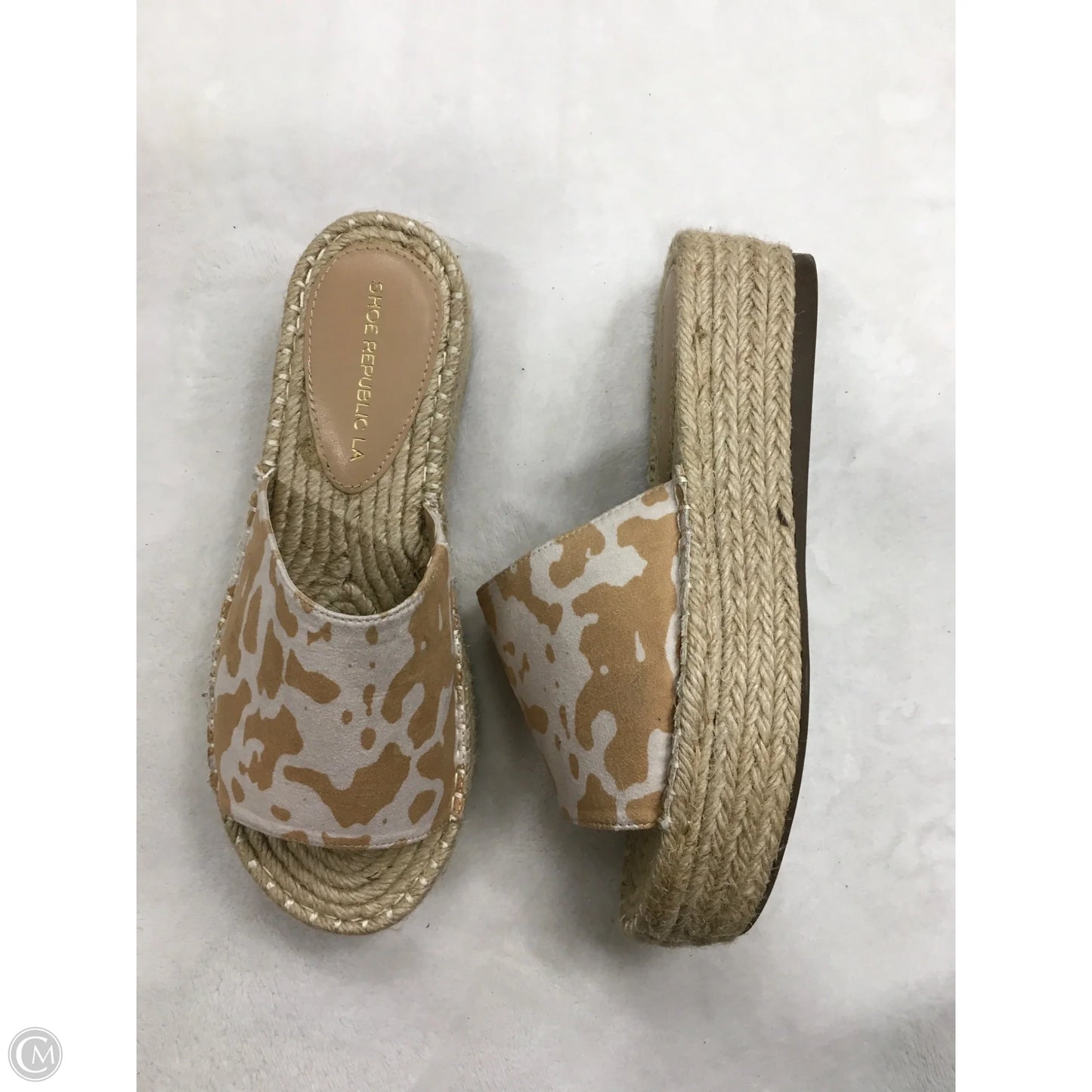 Sandals Heels Platform By Clothes Mentor In Cream, Size: 6