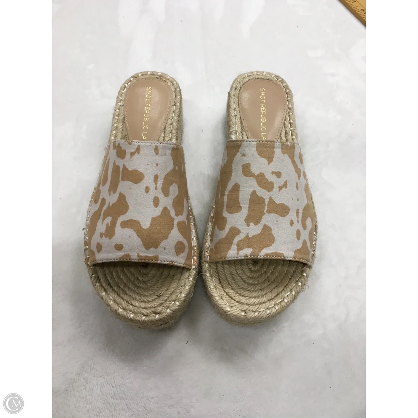 Sandals Heels Platform By Clothes Mentor In Cream, Size: 6