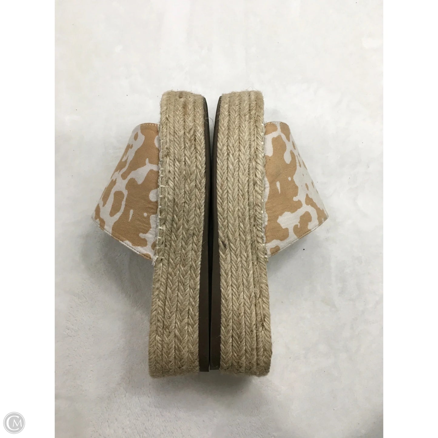 Sandals Heels Platform By Clothes Mentor In Cream, Size: 6