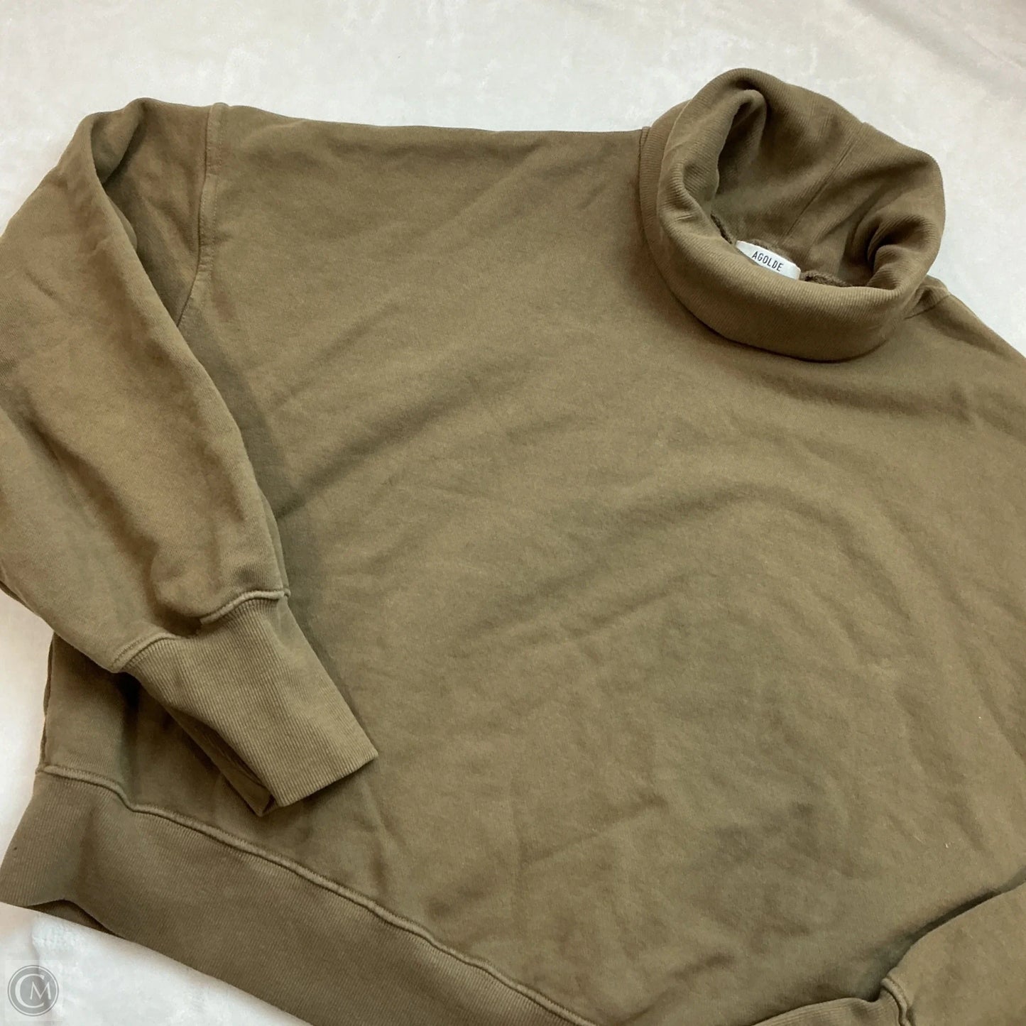 Sweatshirt Collar By Agolde In Green, Size: S