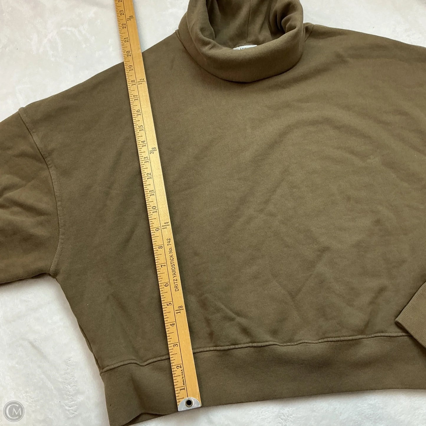 Sweatshirt Collar By Agolde In Green, Size: S