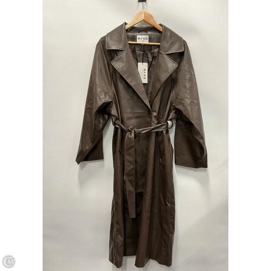 Coat Trench Coat By Clothes Mentor In Brown, Size: S