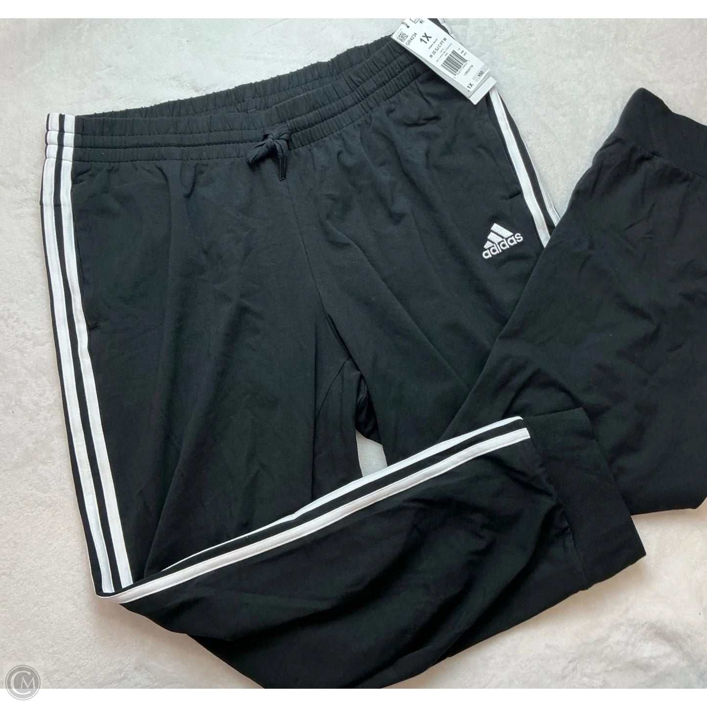 Athletic Pants By Adidas In Black, Size: 1x