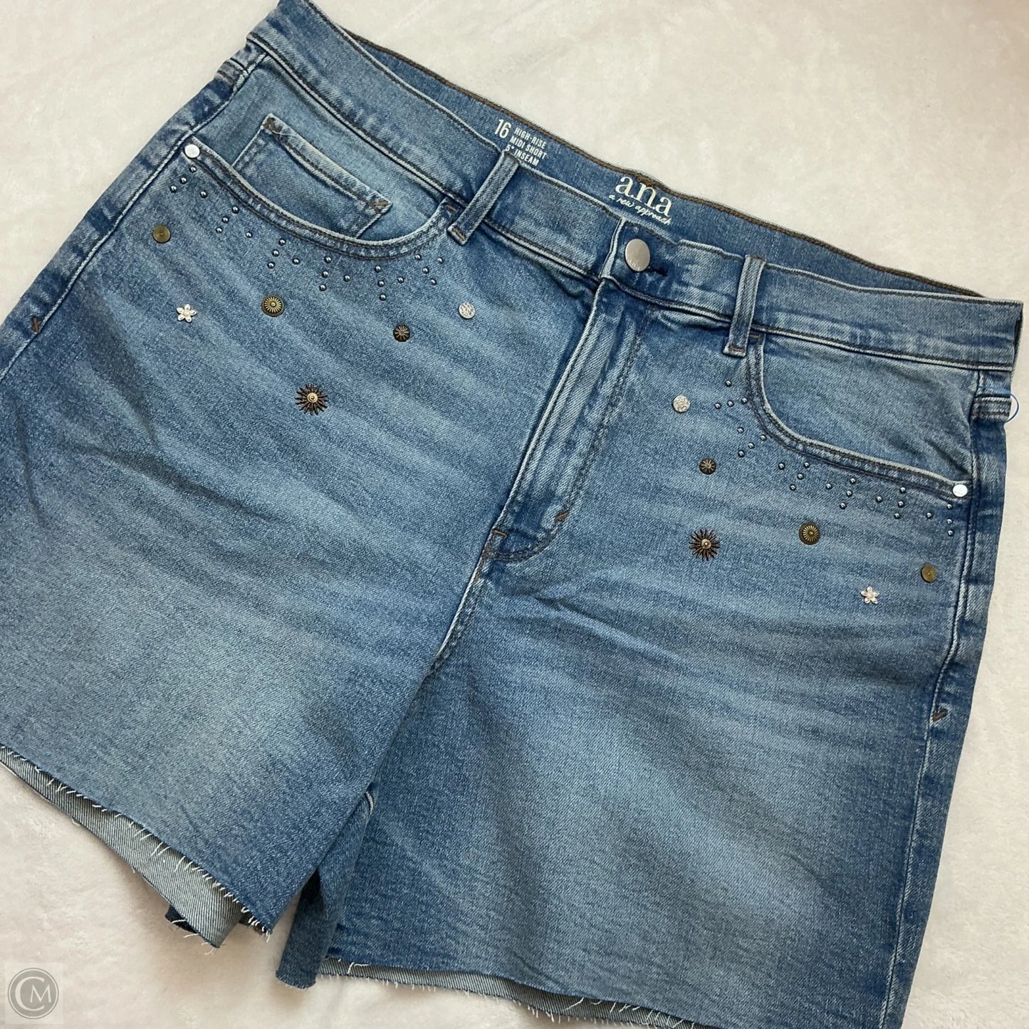 Shorts By Ana In Blue Denim, Size: 16