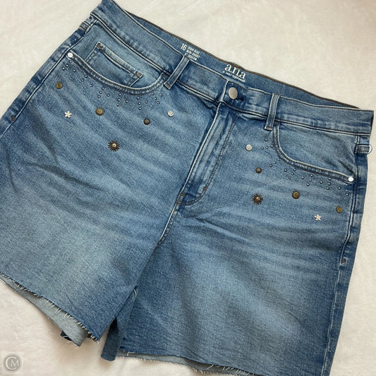 Shorts By Ana In Blue Denim, Size: 16
